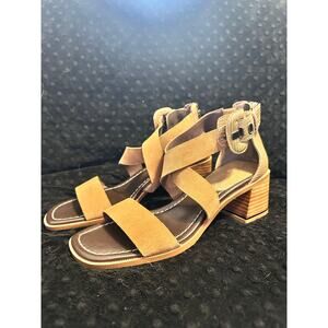 Donald Pliner Womens Heeled Sandal, Biscotti - Calf Suede 10 US